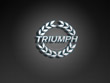 triumph logo wallpaper-blue