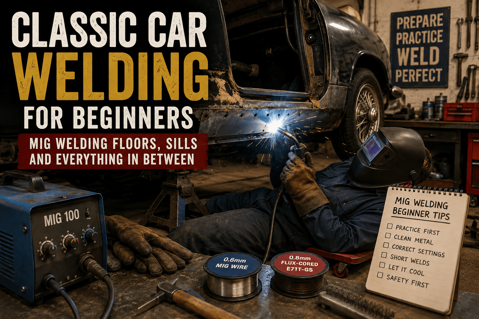 Classic Car Welding for Beginners: A Practical Guide to MIG Welding Floors, Sills, and Everything In Between
