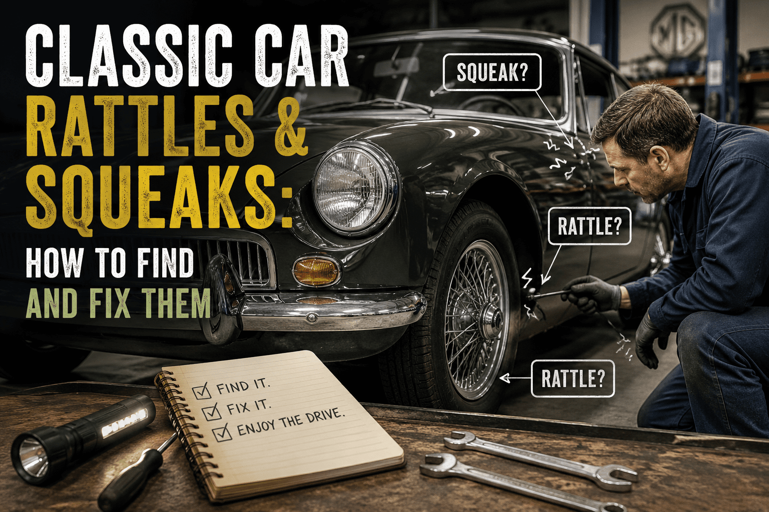 Classic Car Rattles and Squeaks: How to Find and Fix Them