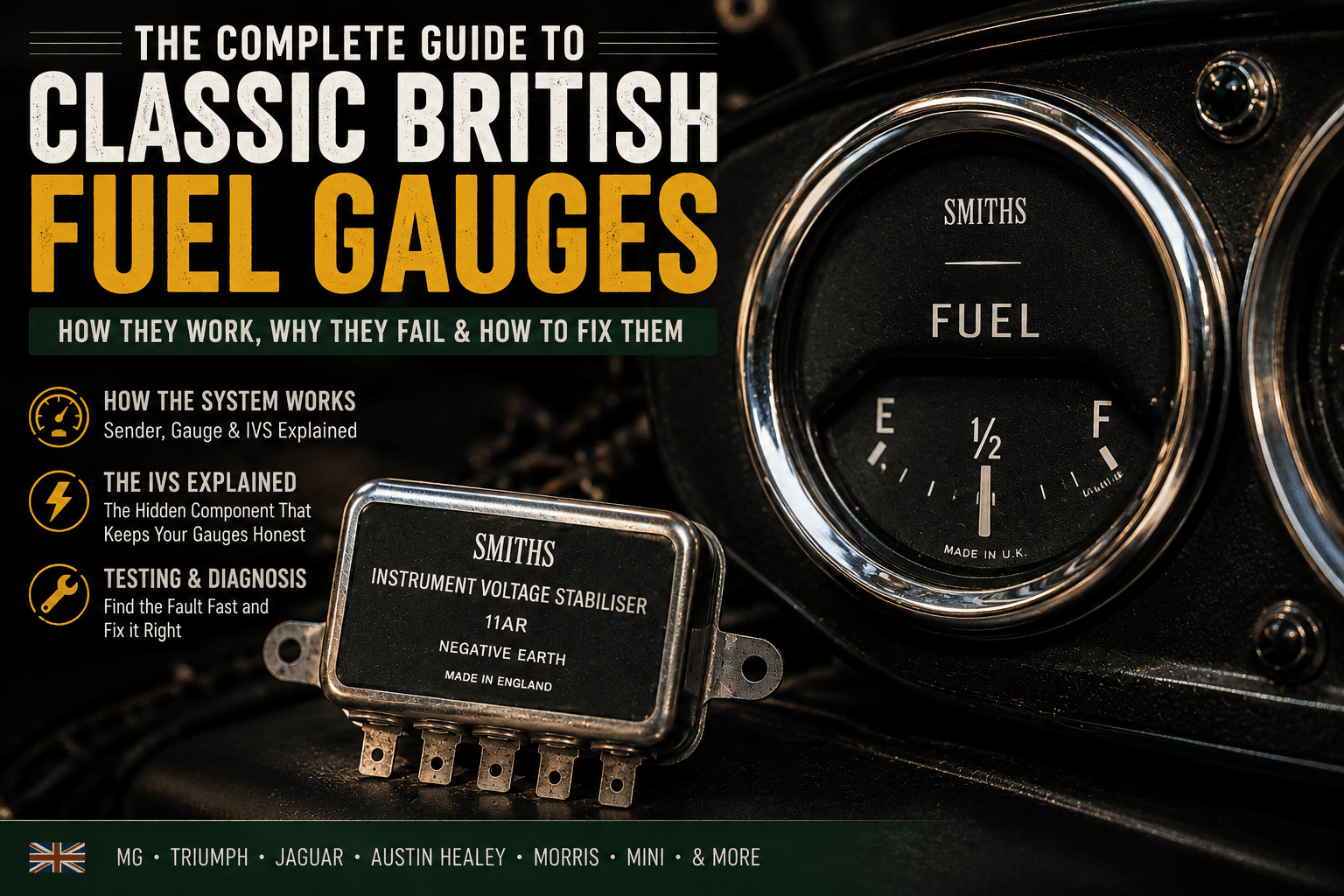 Classic Car Fuel Gauge, Sender and Voltage Stabiliser: Diagnosis and Repair Guide