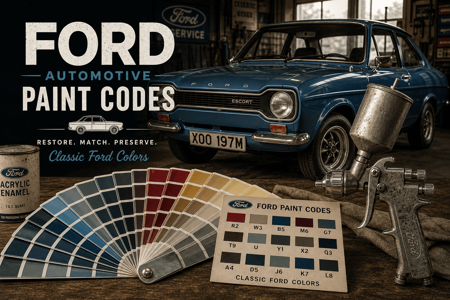 Ford Classic Car Paint Codes: Escort, Capri and Cortina Colour Guide