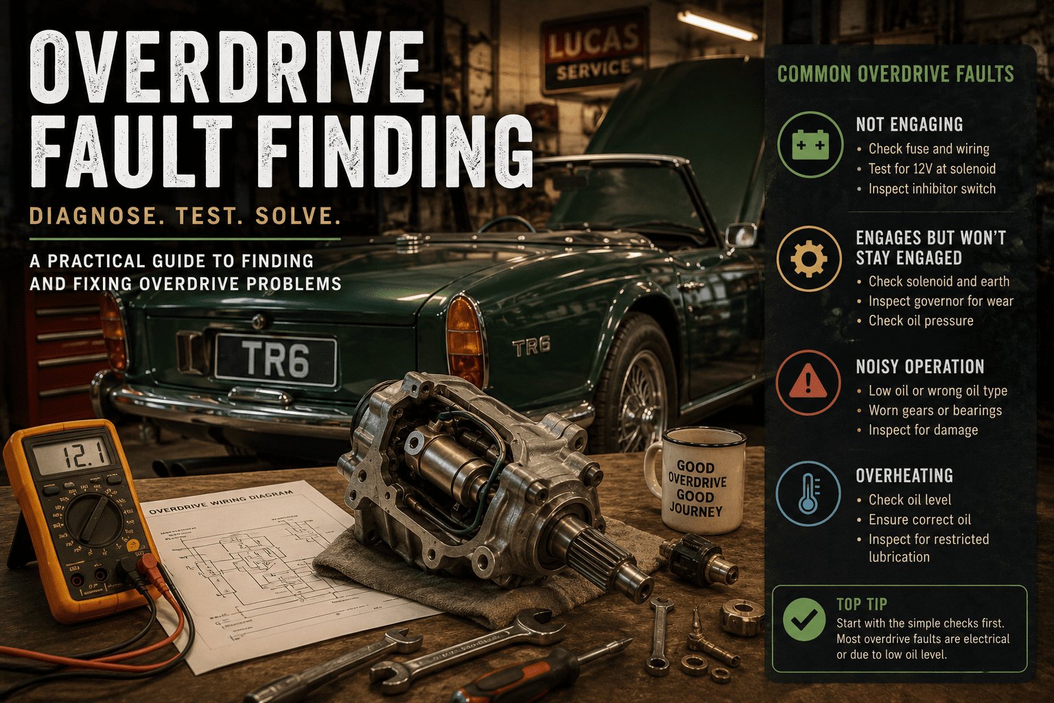 Classic Car Overdrive Fault Finding: A Systematic Guide to Every Symptom